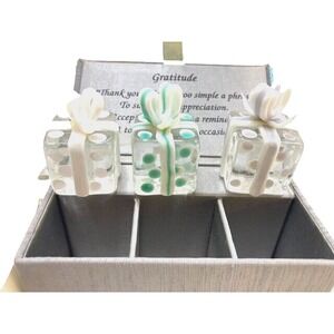 VTG San Francisco Music Box Co Gratitude‎ Decorative Music Box w/ Glass gifs NEW